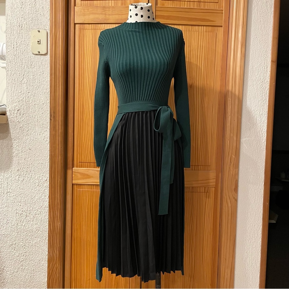 Chicwish Elegant Front Pleated Knit Dress (regular or maternity) Size Small